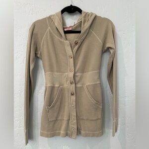 Juicy Couture Beige Hooded Cardigan
